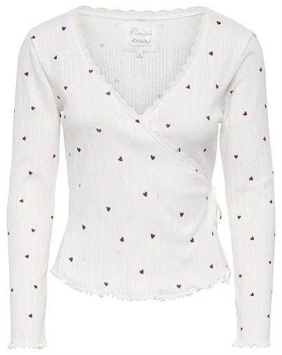 Only - ONLVips Wrap Cardigan - Cloud Dancer